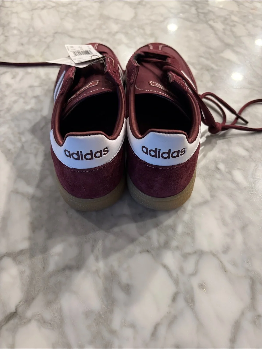 adidas Sporty and Rich Spezial Shoes ,Burgundy with White Stripes, 9M
